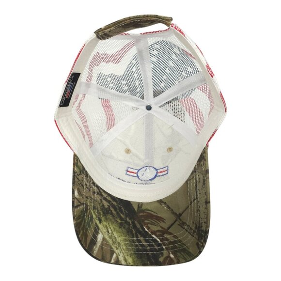 USA Truck Realtree AP Camo Flag Mesh Strapback Cap Trucker Baseball Hat America - Picture 5 of 13